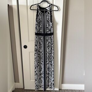 White House Black Market Black/White Maxi Dress size S